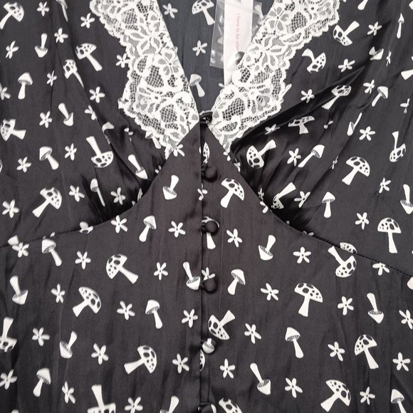 Modcloth Mushrooom Midi Dress Size 16W Leisure Meets Luxury Retro NEW - Picture 8 of 12